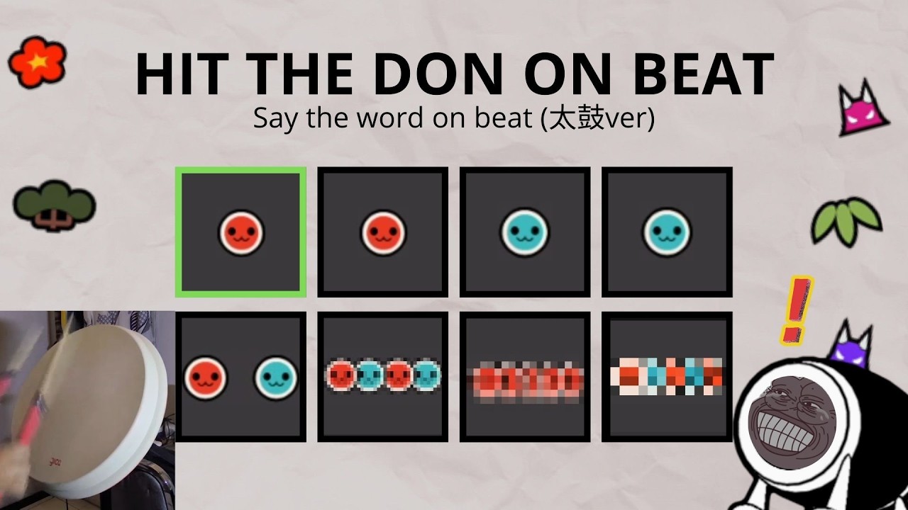 Say the Word on Beat in Taiko (Hit the Don on Beat) | FULL ATTEMPT EASY TO IMPOSSIBLE