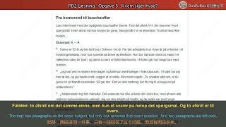PD2 Reading Opgave 5: Synonym Matching Strategy | Prøve i Dansk 2