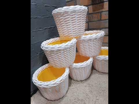 плетем кашпо из ротанга своими руками. hanging planters made of ...