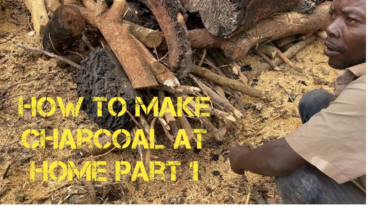 How To Make Charcoal At Home Easy Best Business Idea Day 1 part 1 - YouTube