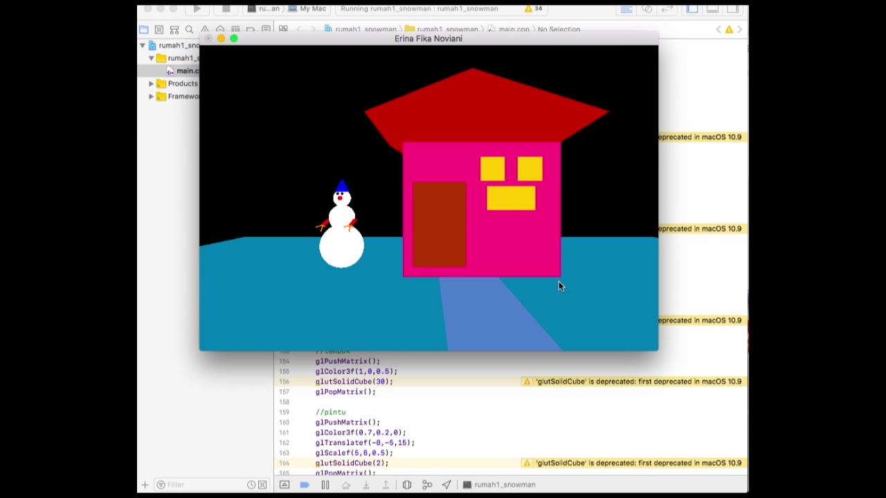 Grafkom5 == Xcode to Glut == Objek 3D - YouTube