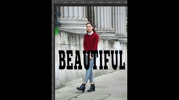 place text behind object short photoshop tutorial learn photoshop #shorts