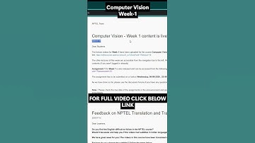 NPTEL Computer Vision Week 1 Assignment Answers | NOC25‑CS143 | IIT Kharagpur | July–Dec 2025
