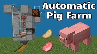 Simple Minecraft Pig Farm - Automatic Pig Cooker