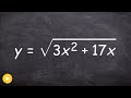 How to use the chain rule with a square root