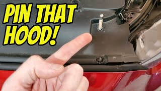 Keep your hood secure with Quik-Latch hood pins! QL-38-LP/BP install on my 2016 Mustang GT! Fake Vs Real Quik Latch Comparison And Review