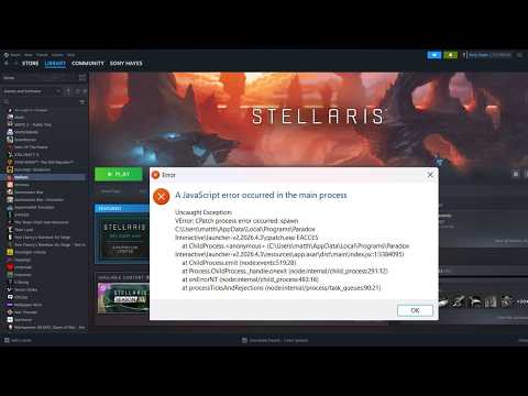 Fix Stellaris Error A JavaScript Error Occurred In The Main Process After Installing Windows Update