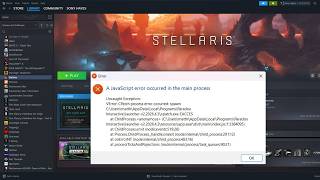 Fix Stellaris Error A JavaScript Error Occurred In The Main Process After Installing Windows Update