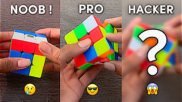 Noob vs Pro vs Hacker with cubing | Who solves the Rubik