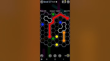 How To Solve Flow Free Hexes Scattered Pack Level 27 8x8 Board Walk Through Solution Walkthrough