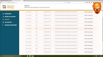 Genesis-Mining.com / Bitcoin Cloudmining / 115 GH/s Account / Payout proof / 12/24/15 Video 3