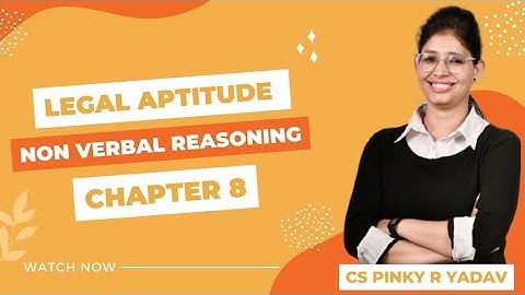 CSEET | Legal Aptitude l Non verbal Reasoning | chapter 8 (class 1)  #cseet  #cs