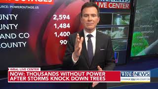 Storms knock out power for thousands during hot, stormy Weather Alert Day