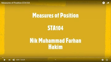 Measures of Position STA104