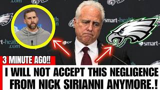🚨OMG! FURIOUS JEFFREY LURIE DROPS BOMBSHELL ABOUT NICK SIRIANNI! PHILADELPHIA EAGLES NEWS TODAY NFL