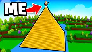 I Built the World's BIGGEST PYRAMID in Build a Boat!