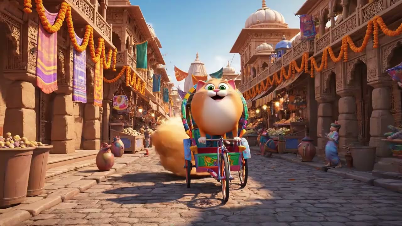 Chubby Cat Eats Fish on Buffalo 🐱🐃 