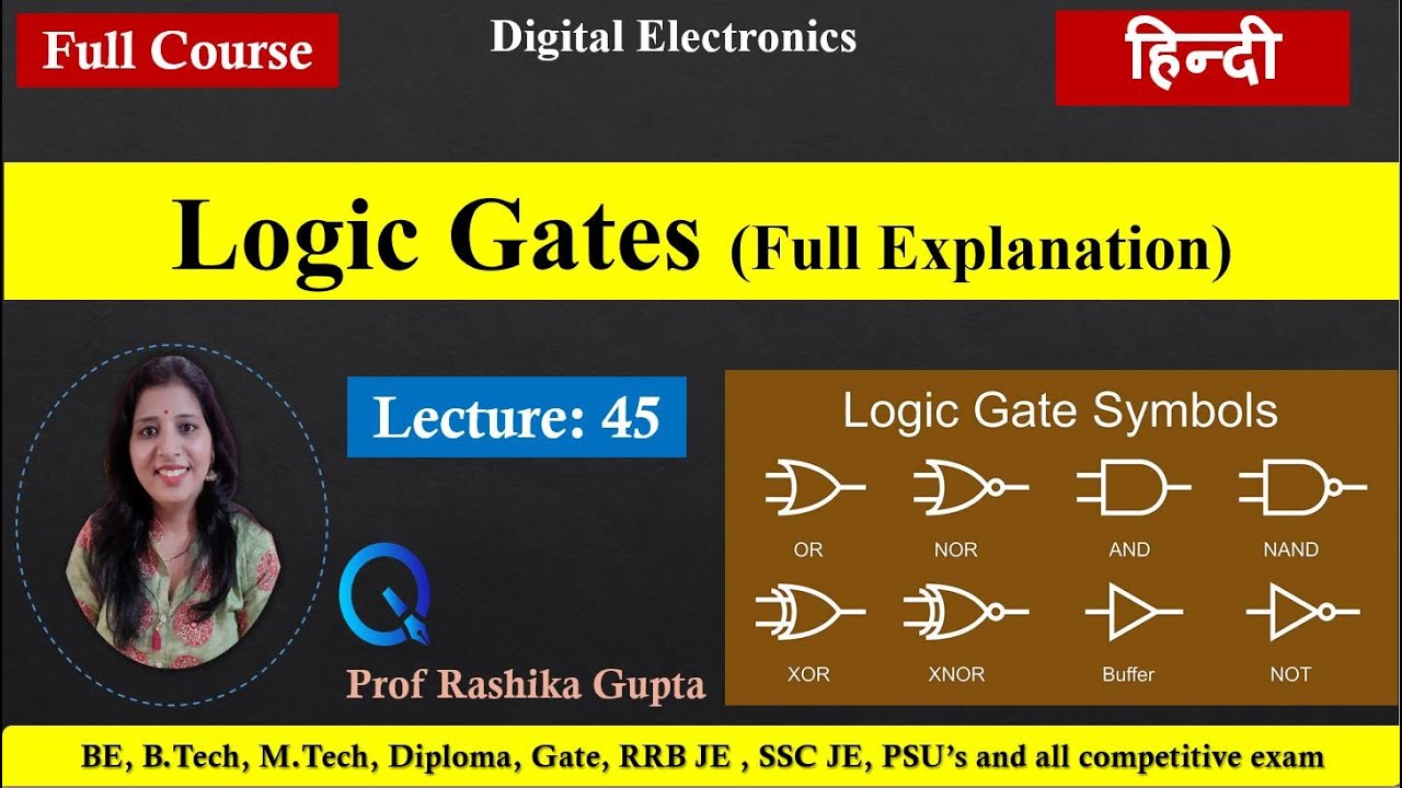 #45 Logic Gates (Full Explanation) || AND, OR, NOT, NAND, NOR, XOR ...