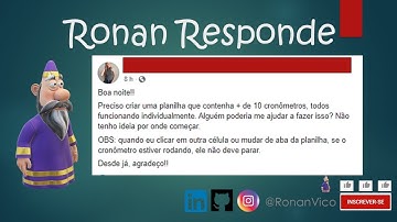 VBA com Classes , Gerar CronômetroS em Tempo de Execução. 3 SOLUÇÕES! - Ronan Responde #4