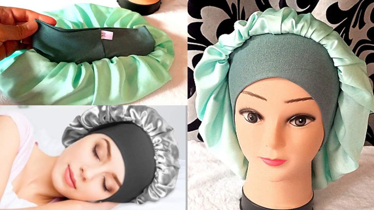 #خياطةـ وتفصيل  بوني من الساتان للنوم💯 فكرة مشروع مربح للمبتدئات بطريقةمبسطة How to sew turban