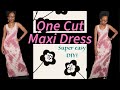 SUPER EASY One Cut Maxi Dress Under 1 Hour DIY Fashion SUPER EASY One Cut Maxi Dress Under 1 Hour DIY Fashion
