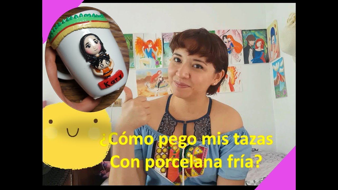 COMO PEGO MIS TAZAS CON RESINA/ tutorial de resina y porcelana fría