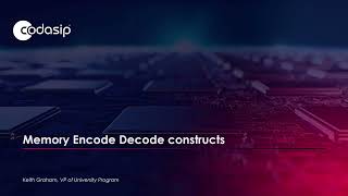 FAQ: Memory Encode Decode constructs