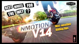 THE MOST CAPABLE WET WEATHER EUC? INMOTION V14  Heavy rain test & basic wet weather riding tips.