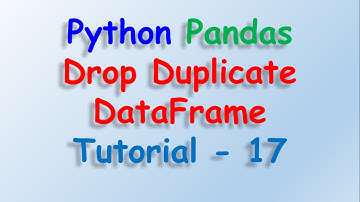 Python Pandas Remove Duplicate DataFrame Tutorial 17