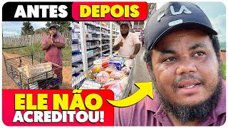 TENTE NÃO CHORAR! ELE NÃO ESPERAVA POR ISSO! CATADOR GANHA R$ 1000 EM COMPRAS