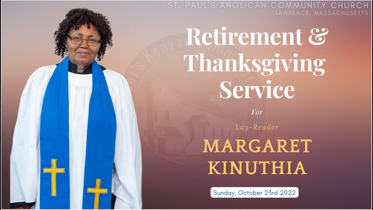 Lay-Reader Margaret Kinuthia Retirement Service - YouTube