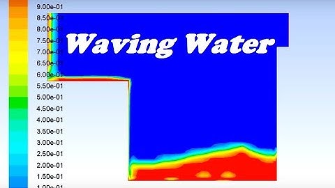 Waving water after getting in a tank | Animated Contour of  water phase