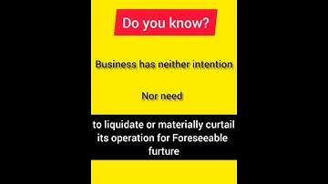 #Shorts | Do you know | What is going concern concept in Business |