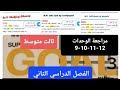 مراجعة انجليزي الوحدات 9 10 11 12 للصف الثالث متوسط الفصل الدراسي الثاني