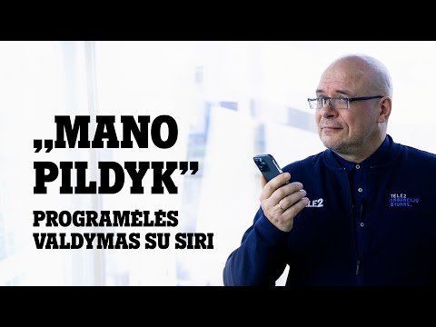 „Mano Pildyk“ programėlės valdymas su Siri