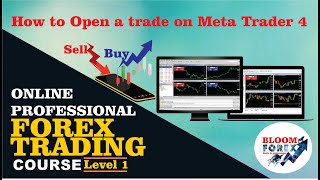 How to Open a Trade on Meta Trader 4  in your PC Lesson 2