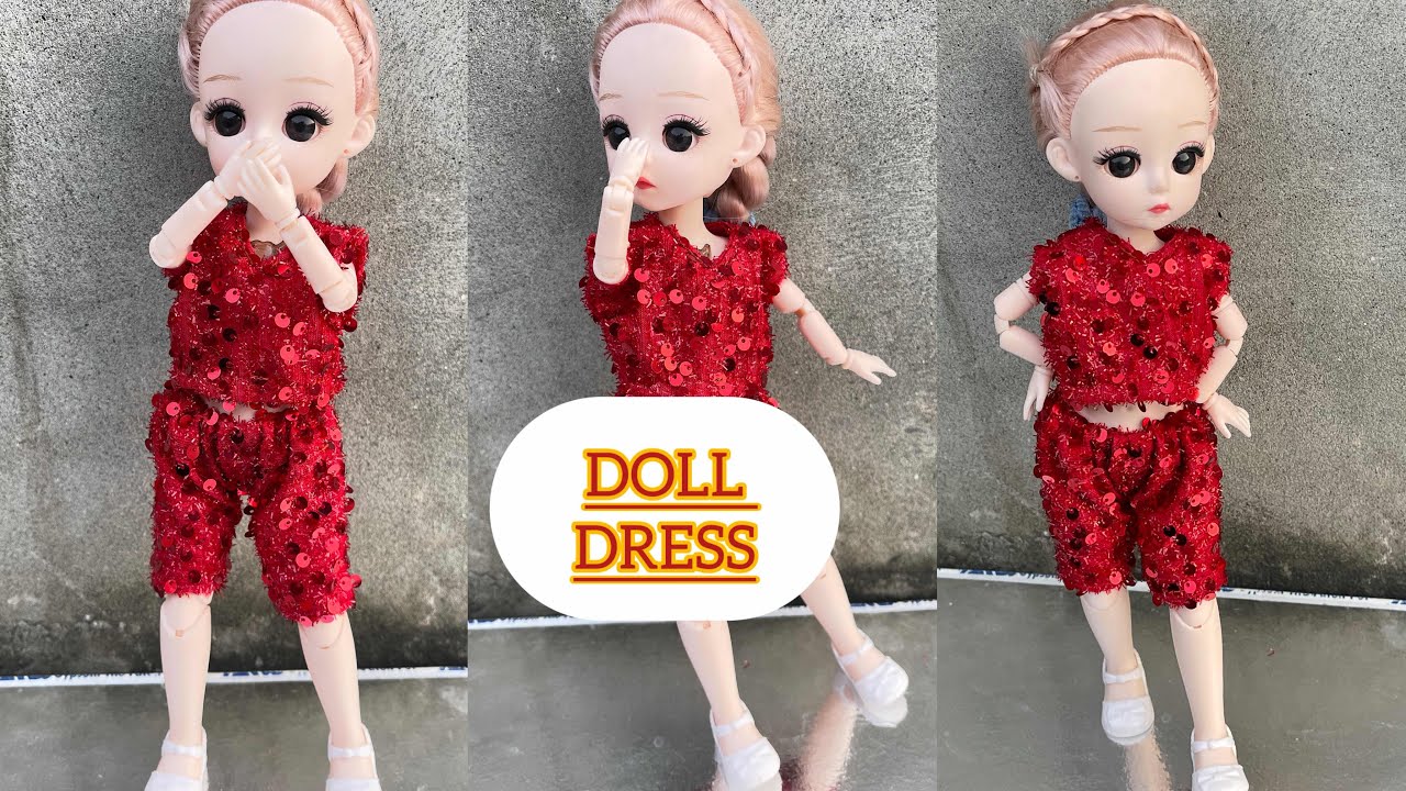 DIY western style mini top and mini slwar for barbie||mini dress for mini barbie😁||Kiran'sDoll