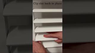 How to replace shutter slats pins with hidden tilt