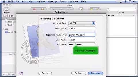 How to setup a mail account using POP in Apple Mac Mail