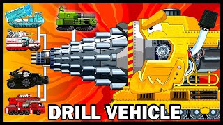 Drill Vehicle / Monster Truck | WOT -  Мега танки VS Босс | Мультики про танки | Arena Tank Cartoon