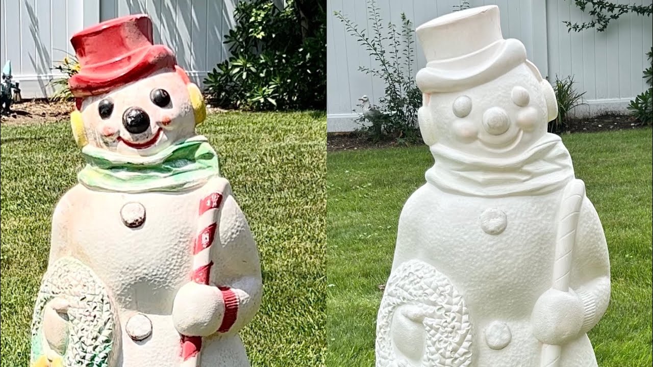 How to restore a Christmas Blowmold: Stripping paint