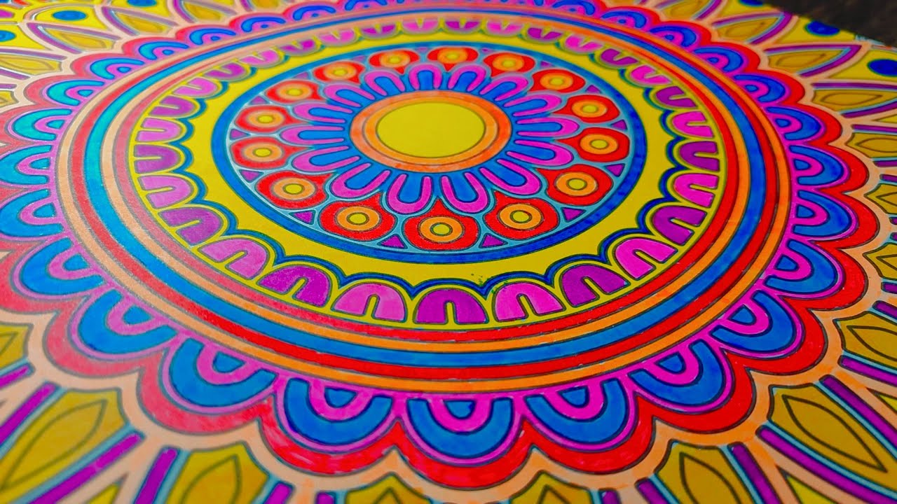 Watch This Mandala Come to Life! 🎨 , satisfying and meditative coloring - Session 7