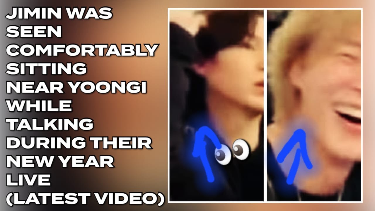 😱💋Во время новогоднего прямого эфира Чимин удобно расположился рядом с Юнги и разговаривал с ним....