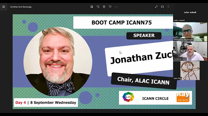 DAY 4 BOOT CAMP ICANN75 Speaker Jonathan Zuck Chai...