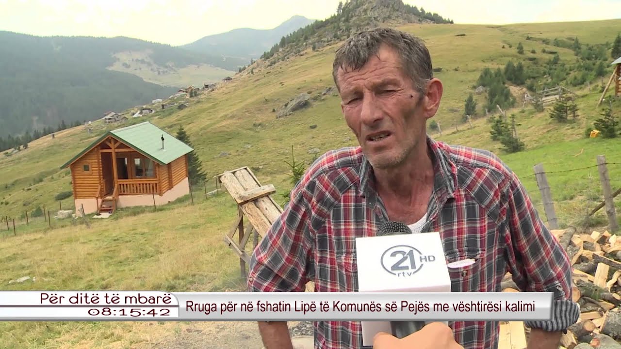 Rruga per ne fshatin Lipe te Komunes se Pejes me veshtiresi kalimi 17.08.2015