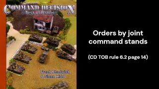 CD TOB - orders by joint command stands