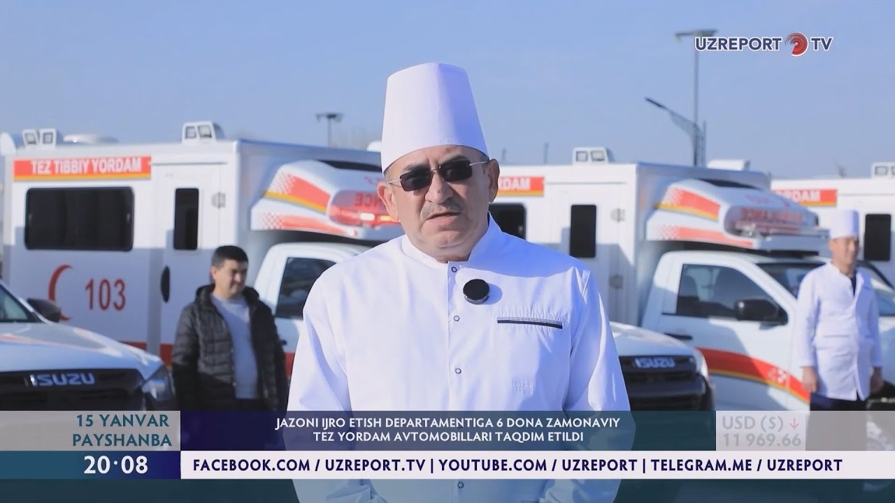 Jazoni ijro etish departamentiga zamonaviy tez yordam avtomobillari taqdim etildi (Toshkent v)