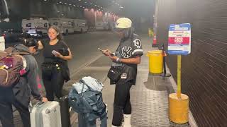 Sorting out how to buy airport bus tickets @Port Authority - Manhattan New York USA July 13, 2026