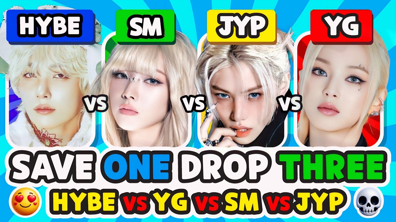 SAVE ONE DROP ONE : BIG 4 COMPANY EDITION  ~ SAVE ONE DROP ONE KPOP - KPOP QUIZ PARTY