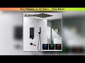 OUBONI Matte Black Brass Shower Head Digital Display Mixer Taps Bathroom Shower Faucet 3-Functions